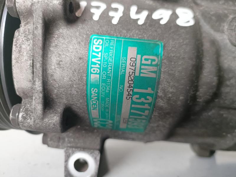 Recambio de compresor aire acondicionado para saab 9-3 familiar z19dth referencia OEM IAM 13171593  
