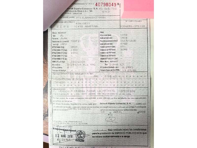 renault trafic ii combi del año 2008