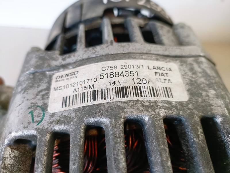 Recambio de alternador para fiat 500l (330) 199b5000 referencia OEM IAM 51884351  