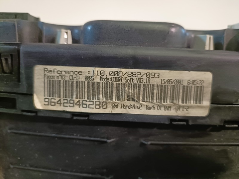 Recambio de cuadro instrumentos para peugeot 406 berlina (s1/s2) rhy referencia OEM IAM 9642946280  