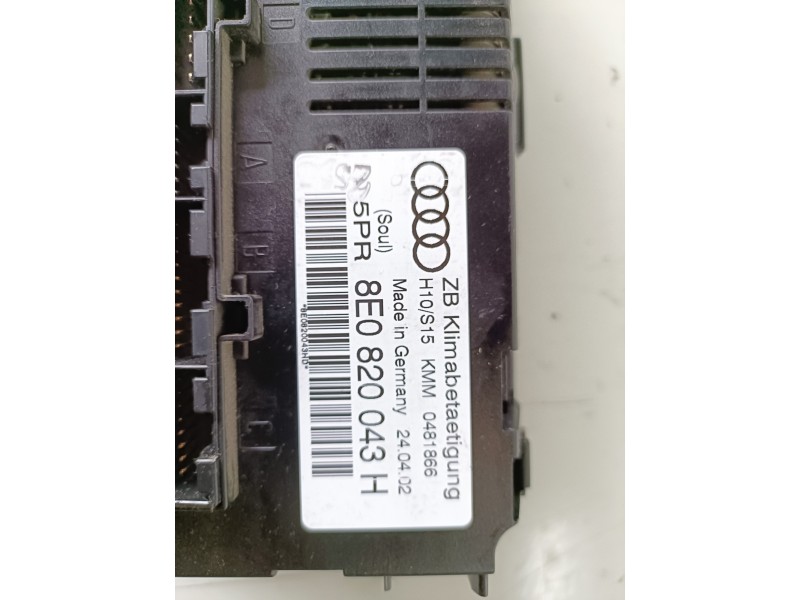 Recambio de mando climatizador para audi a4 avant (8e) ake referencia OEM IAM 8E0820043H  