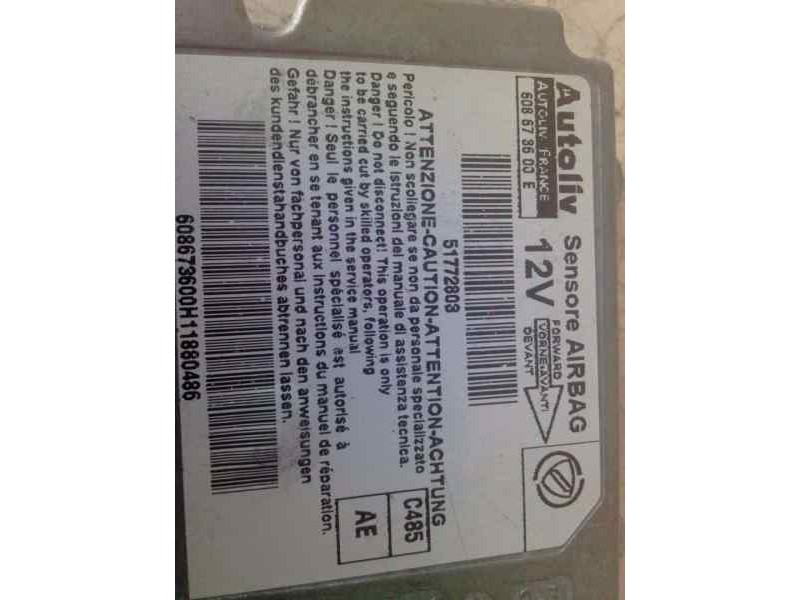 Recambio de centralita airbag para fiat i doblò (119) referencia OEM IAM 608673600E/51772803  