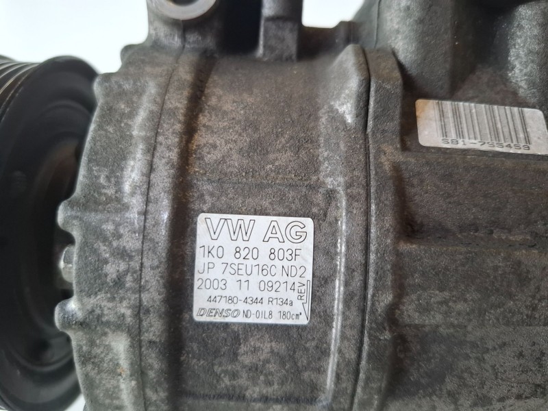 Recambio de compresor aire acondicionado para volkswagen golf v (1k1)(10.2003) bca referencia OEM IAM 1K0820803F  