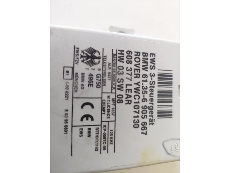 Recambio de centralita inmovilizador para bmw serie x5 (e53) 306d1 referencia OEM IAM 61356905667  