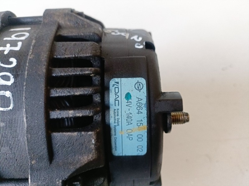 Recambio de alternador para ssangyong kyron d20dt / 664950 referencia OEM IAM A664150002  