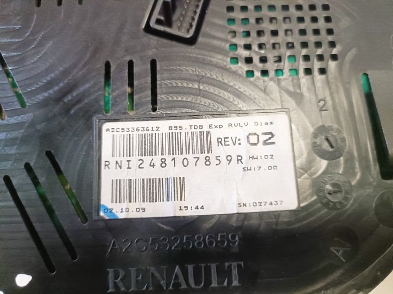 Recambio de cuadro instrumentos para renault megane iii berlina 5p k9k830 referencia OEM IAM A2C53363612  